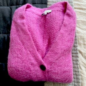 Pink Cardigan Sweater - mohair & alpaca